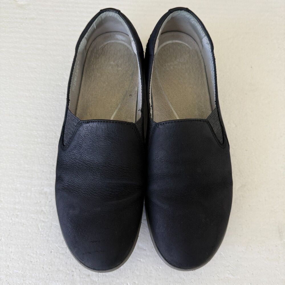 Dansko Loafers Womens 41 /10.5- 11 Black Linley Burnished Calf Casual Work - Picture 2 of 12